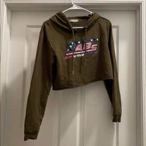 Moxeay size medium crop top long sleeve